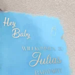 Willkommensschild Babyparty