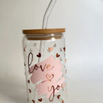 Glasbecher Love You