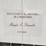 Willkommensplatte durchsichtig