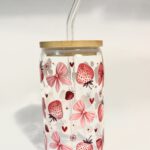 Erdbeer Schleifen Glasbecher