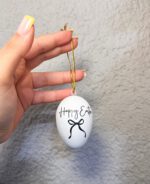 Happy Easter mit Schleife  Ostereier