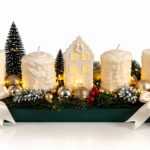Weihnachtsgesteck mit Kerzen – Elegante Weihnachtsdekoration 🎄✨